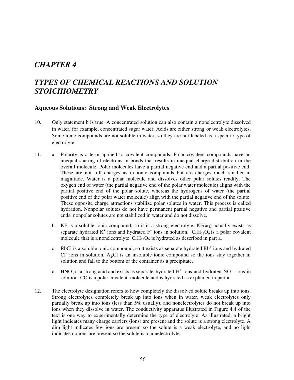 CHM 201 Problems Solution for Chap 4 Exercises, Fall 2013, page 1