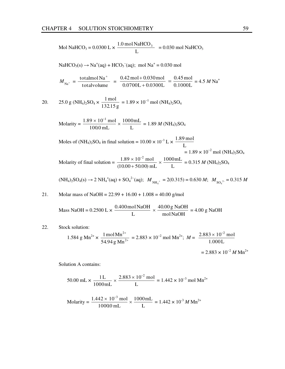 CHM 201 Problems Solution for Chap 4 Exercises, Fall 2013, page 4