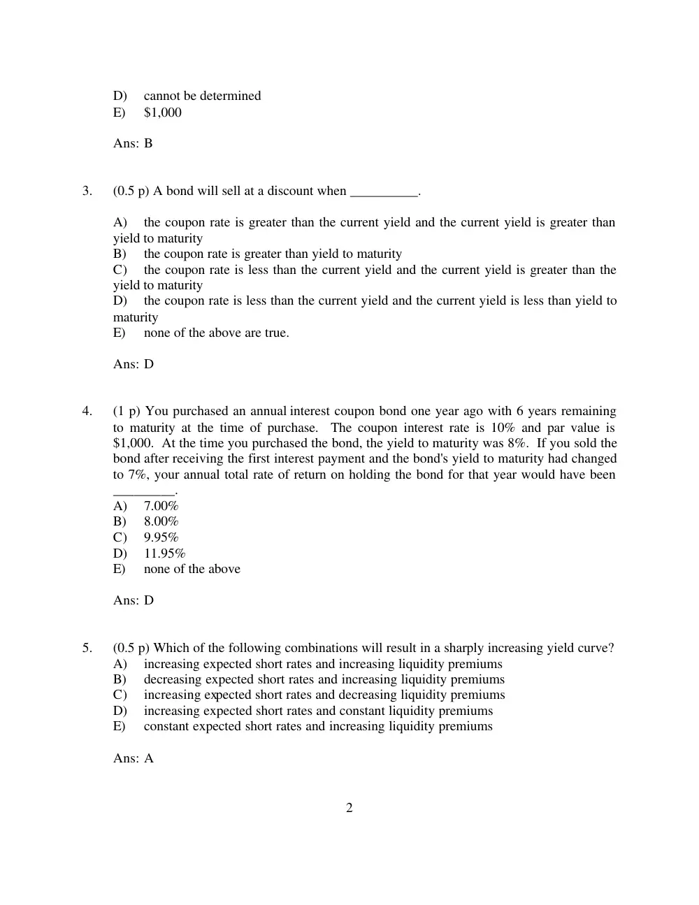 FINA 220 Final, Spring 2008, page 2