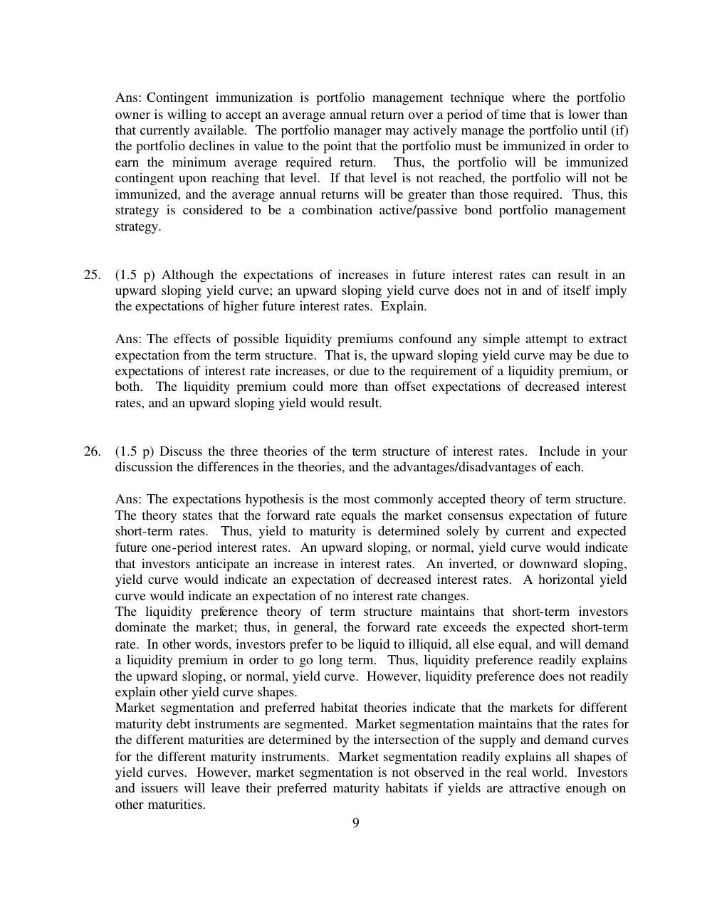 FINA 220 Final, Spring 2008, page 9