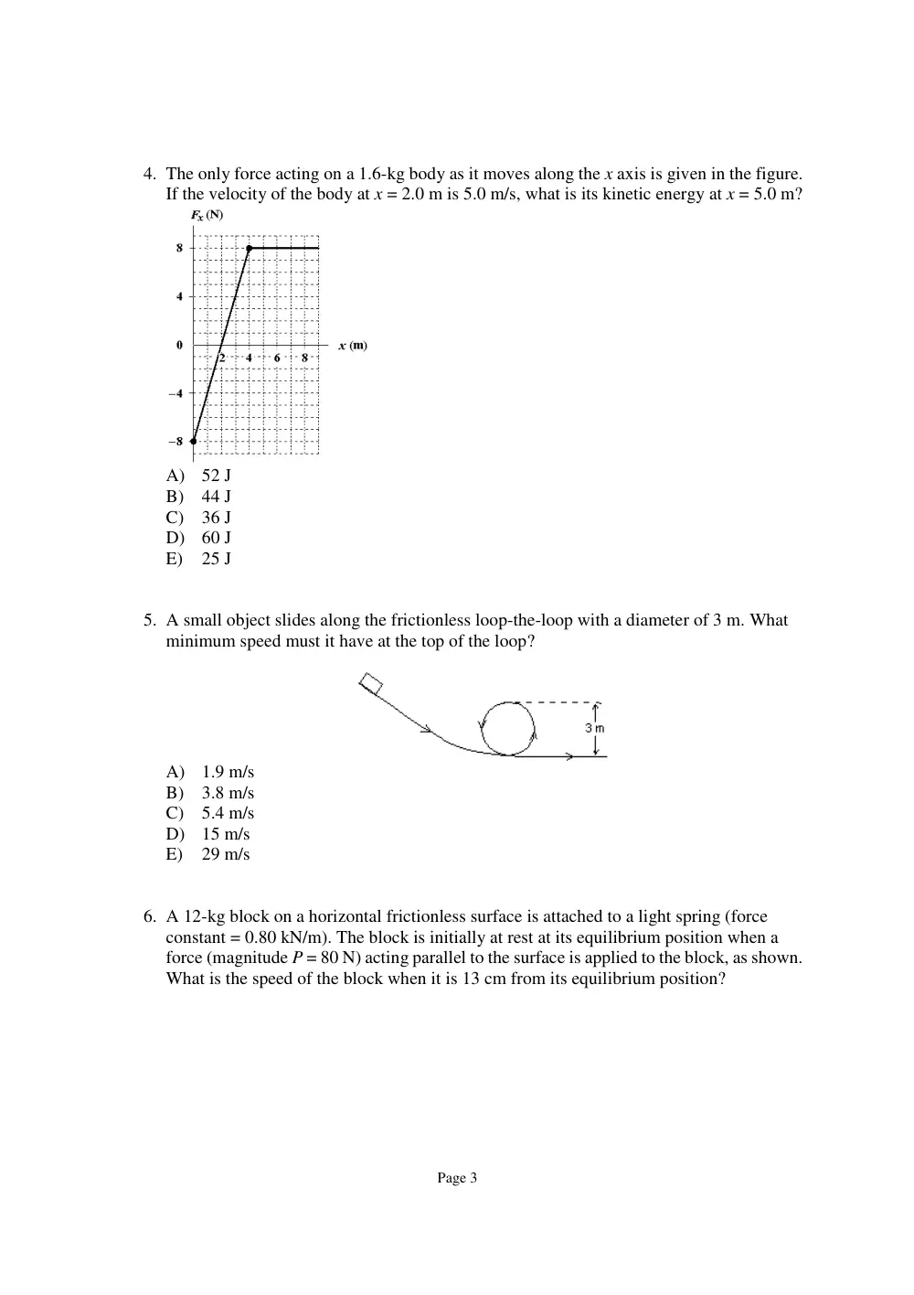 PHYS 101 Exam 2, Spring 2015, page 3