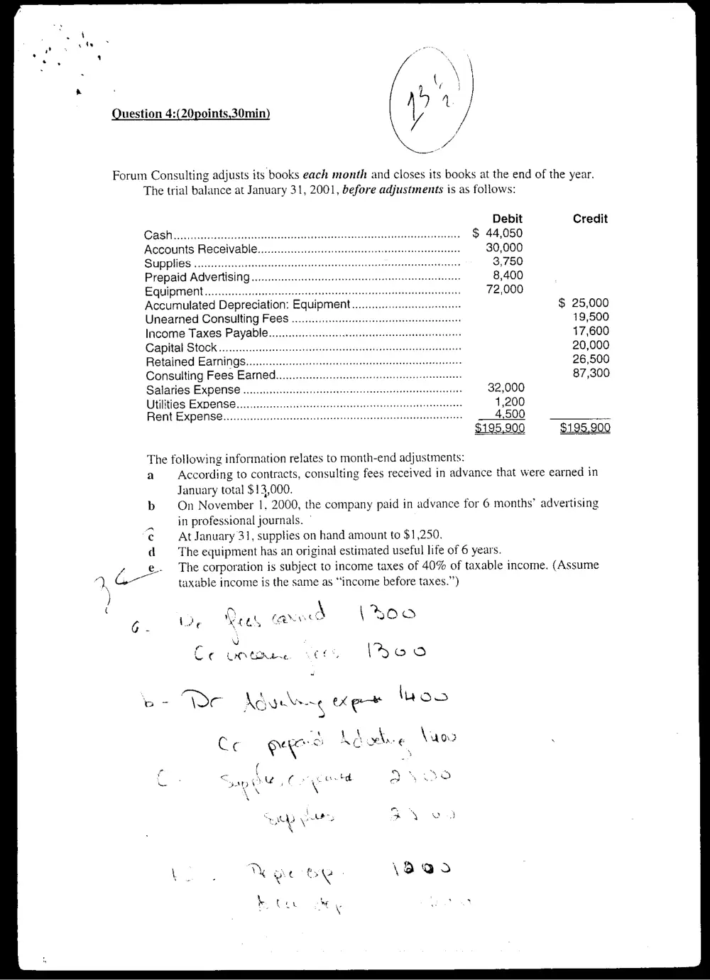 ACCT 210 Midterm, Spring 2002, page 10