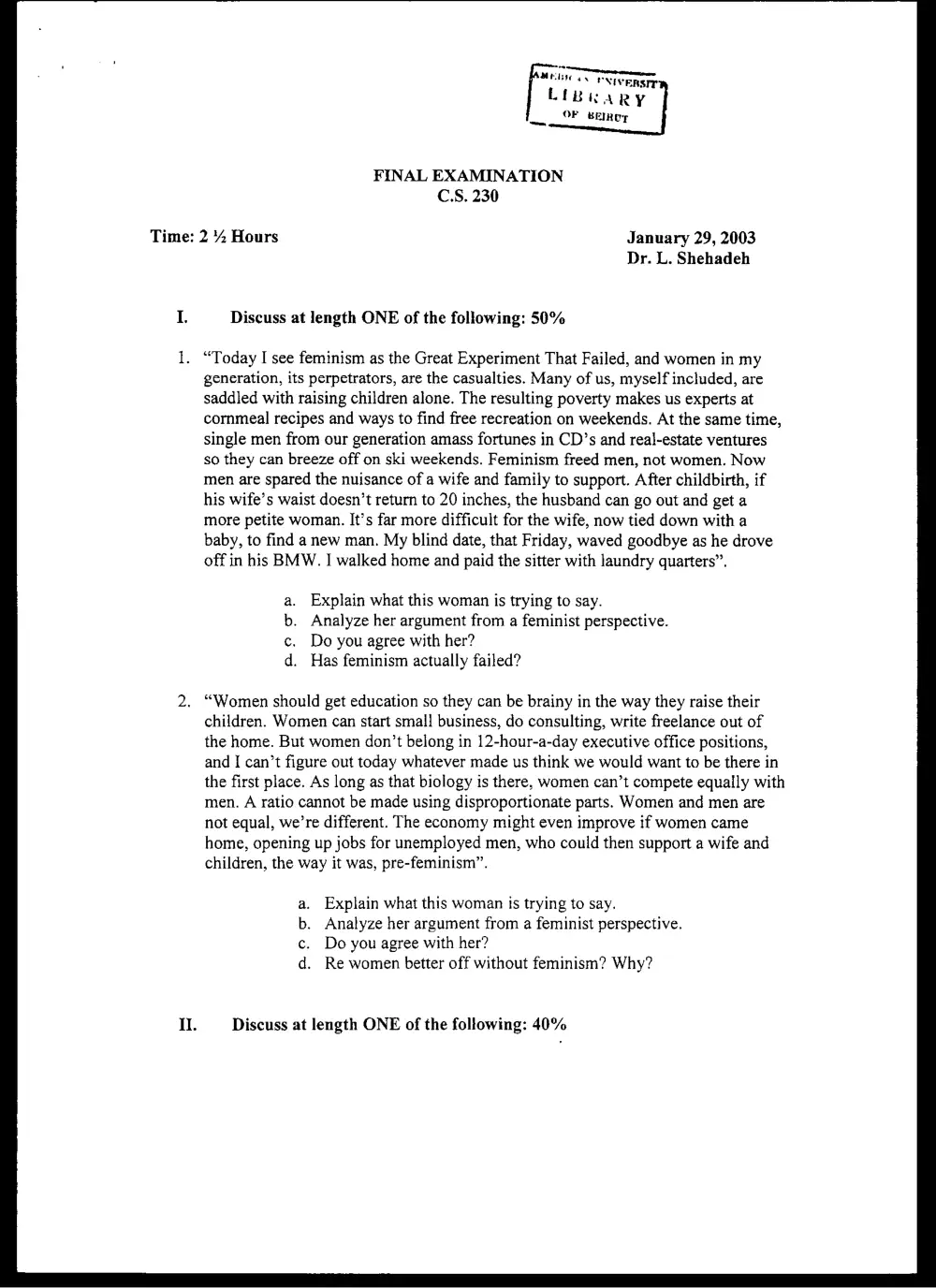 CVSP 230 Final, Fall 2002, page 1