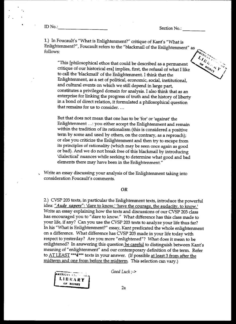 CVSP 203 Final, Spring 2005, page 2