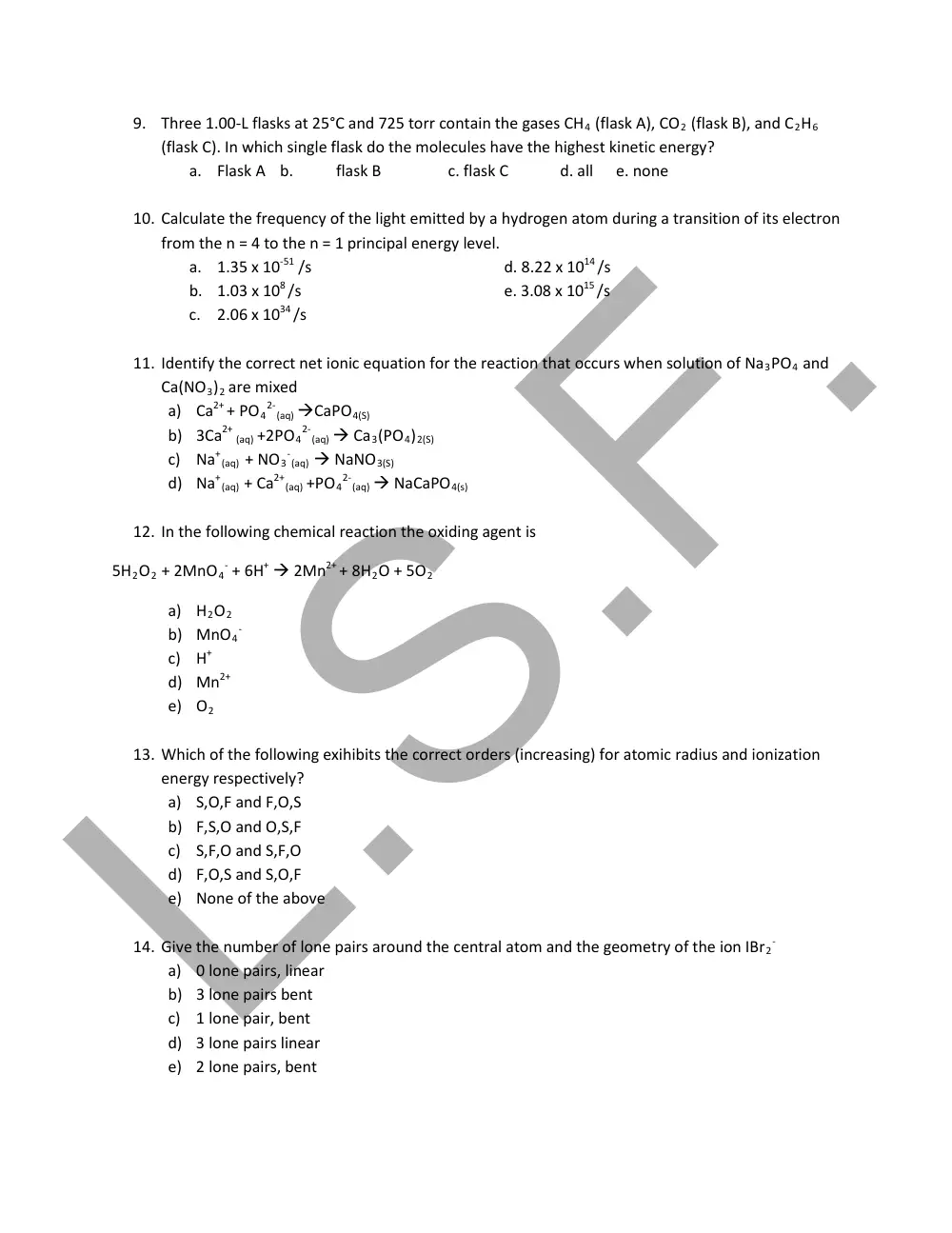 CHM 201 Final, Fall 2013, page 4