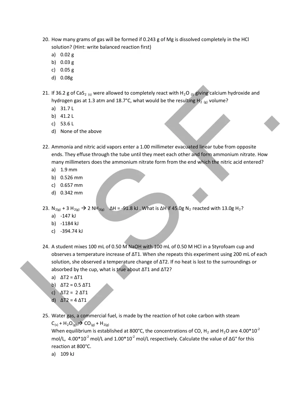 CHM 201 Final, Fall 2013, page 6