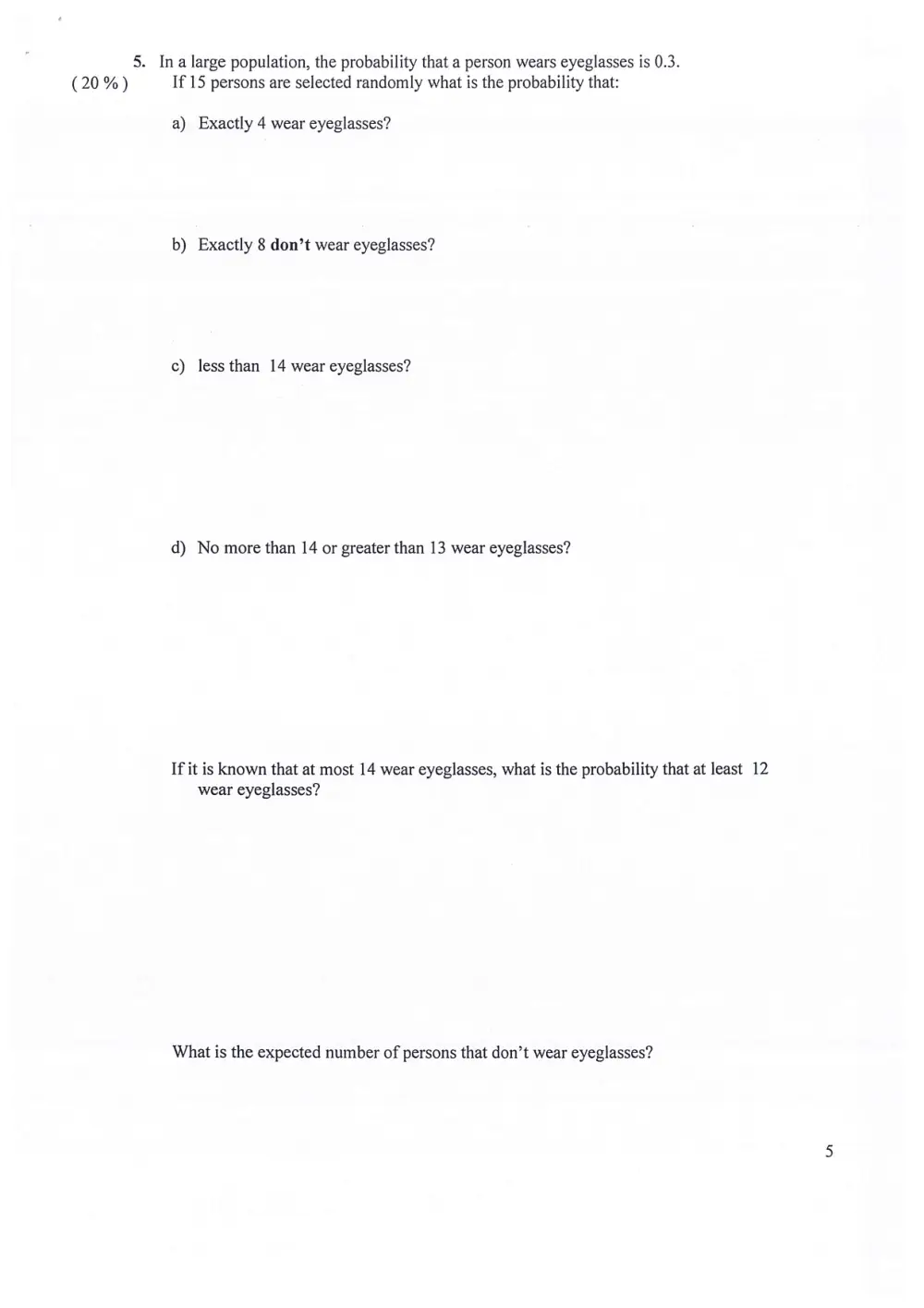 MATH 204 Exam 2, Spring 2018, page 5