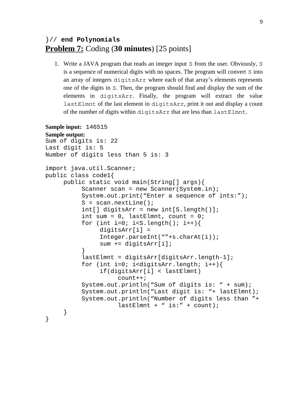 COE 212 Final, Fall 2012, page 9