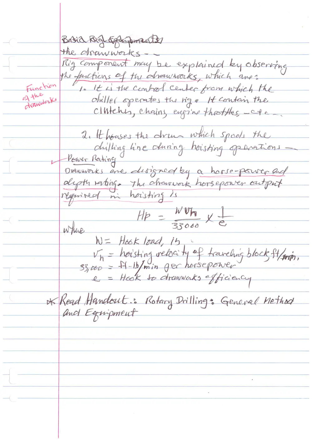 CHEN 490 Notes Drilling Notes(Final), Fall 2014, page 7