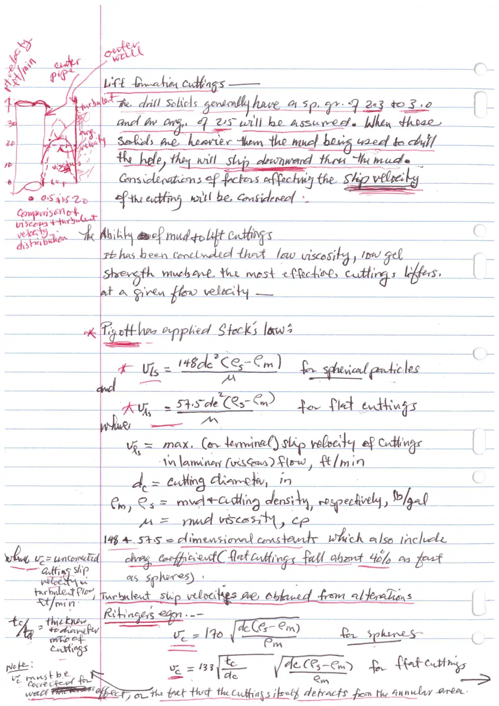 CHEN 490 Notes Drilling Notes(Final), Fall 2014, page 9