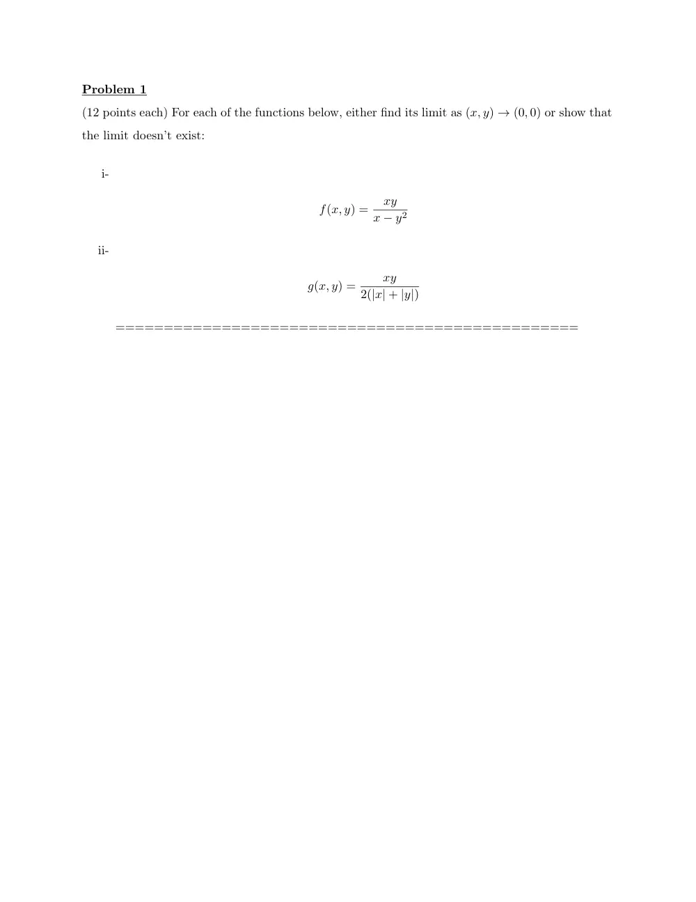 MATH 201 Exam 2, Spring 2017, page 2