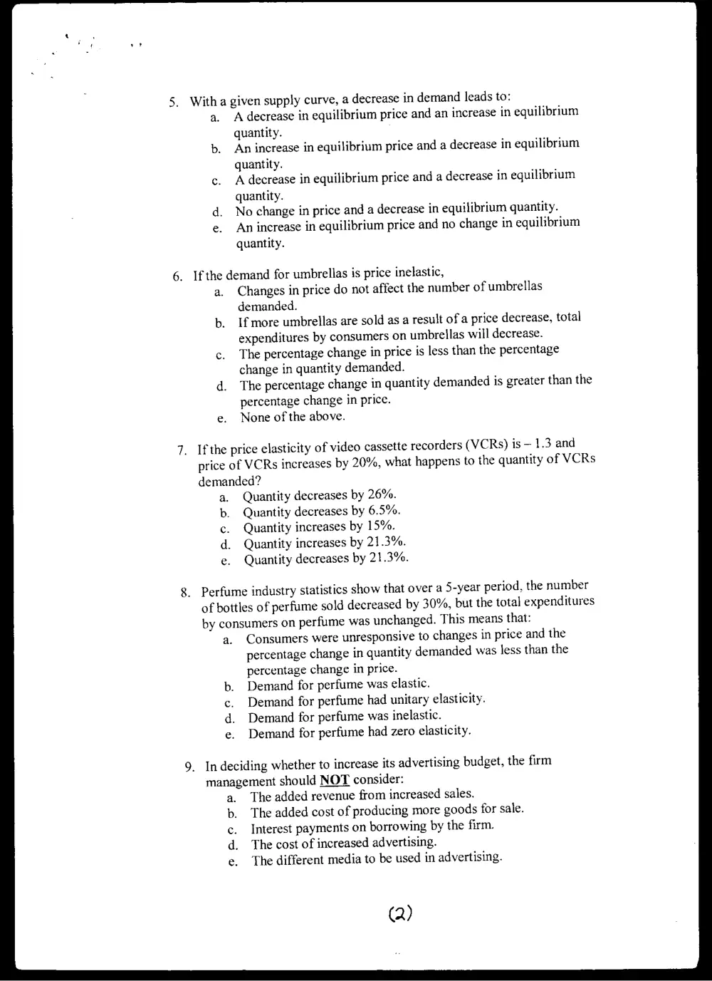BUSS 230 Midterm, Spring 2002, page 2