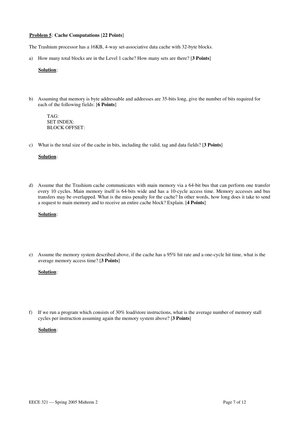 EECE 321 Midterm, Spring 2005, page 7