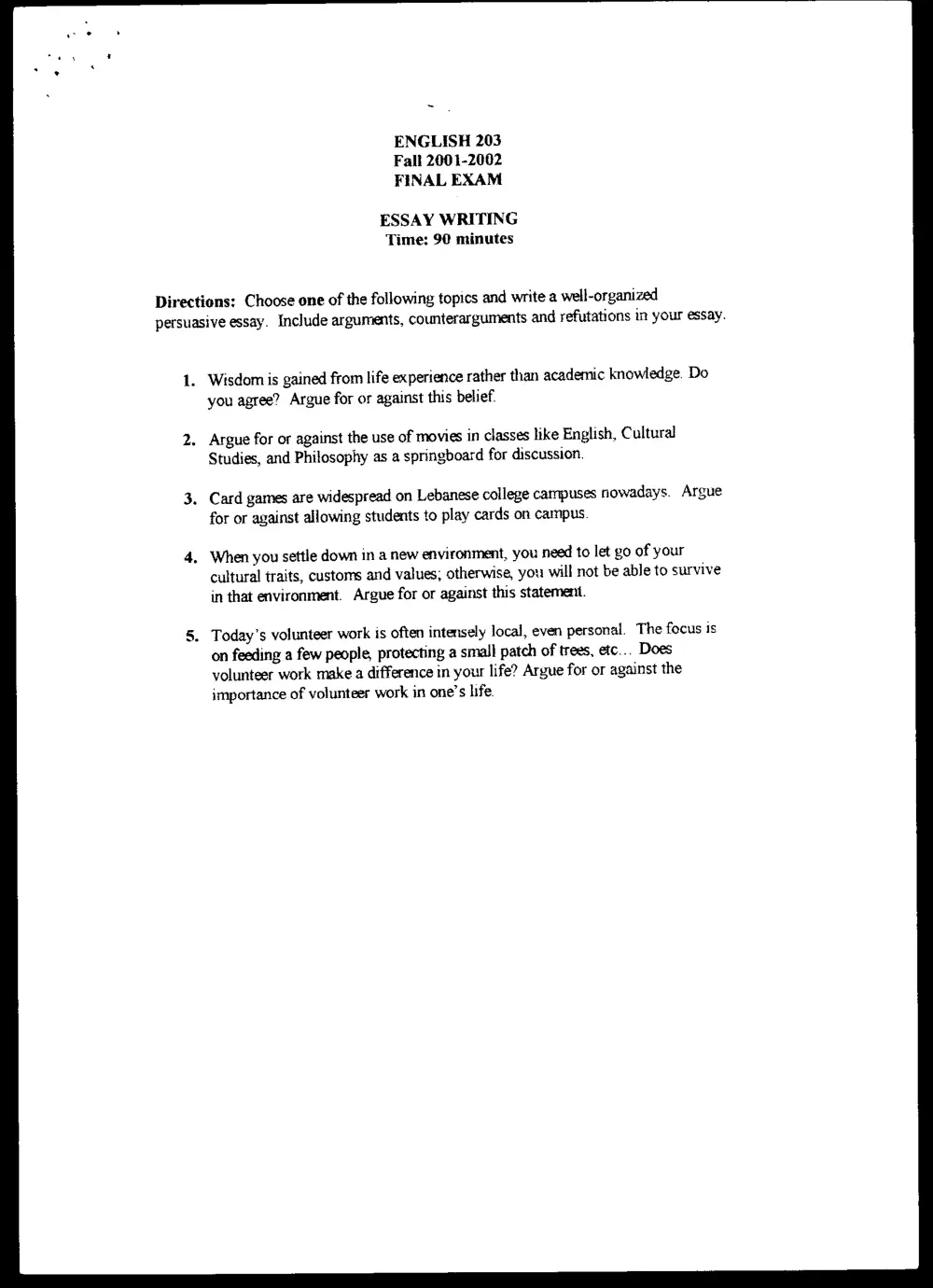 ENG 203 Final, Fall 2001, page 7