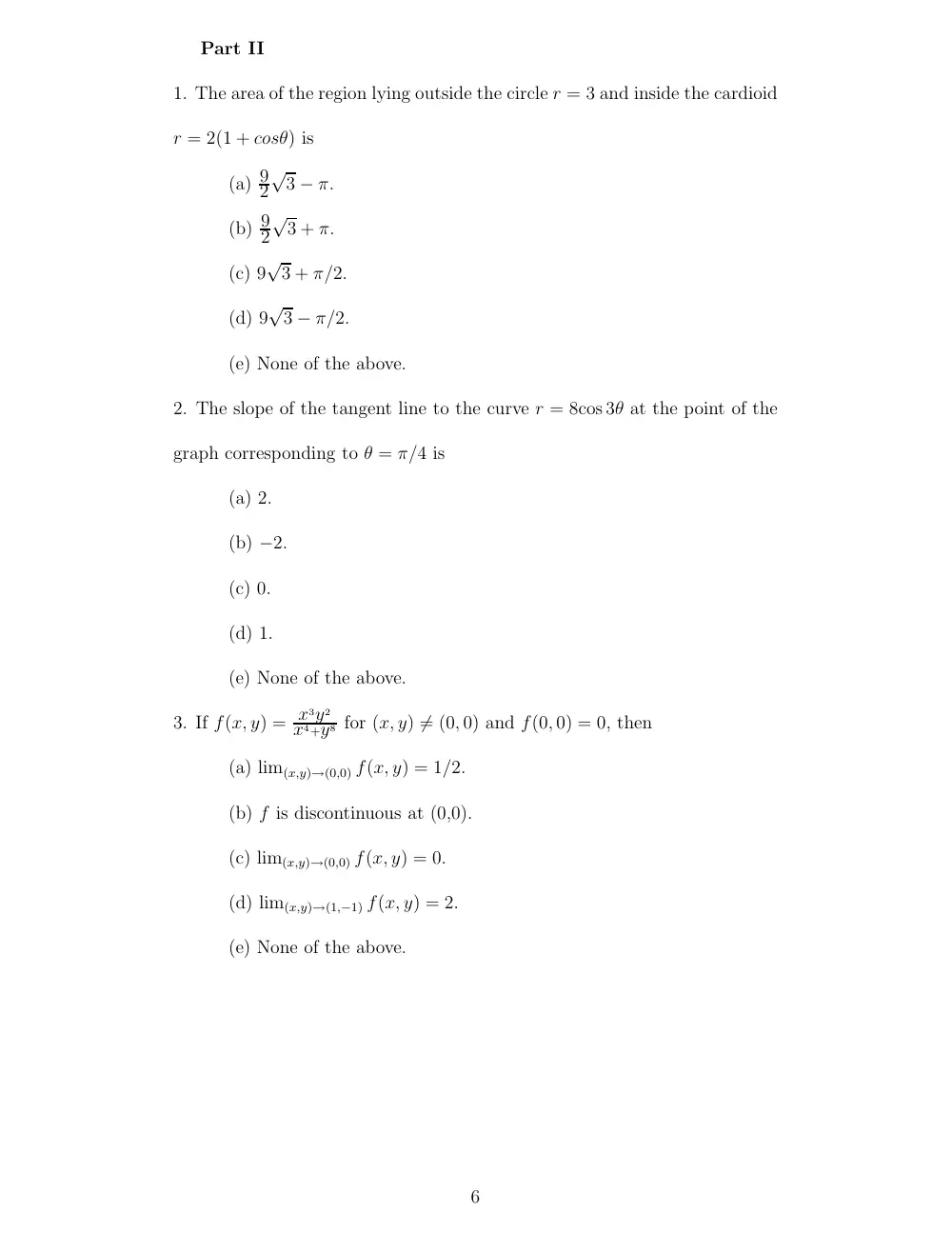 MATH 201 Exam, Spring 2008, page 6