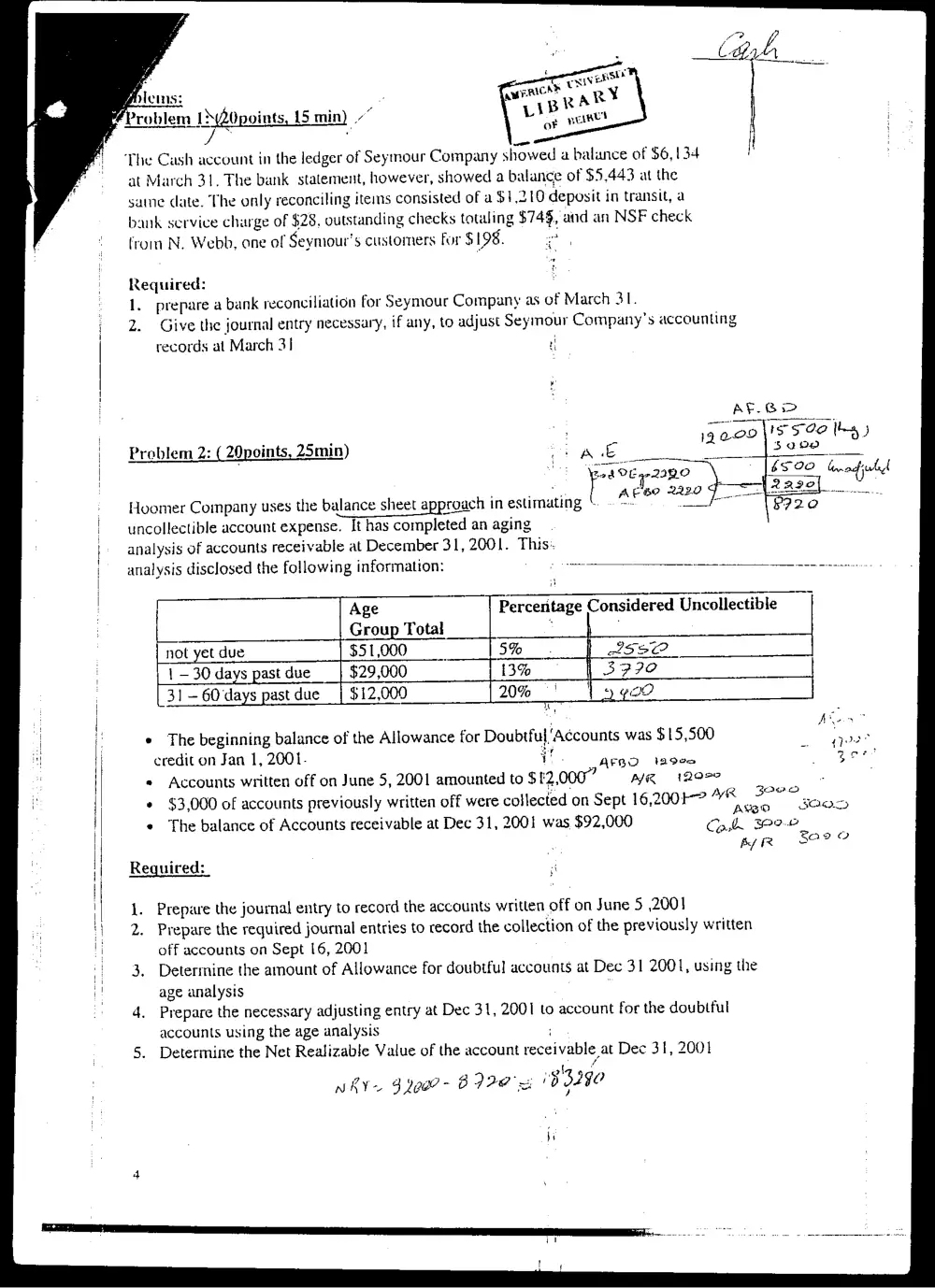 ACCT 210 Midterm, Spring 2003, page 4