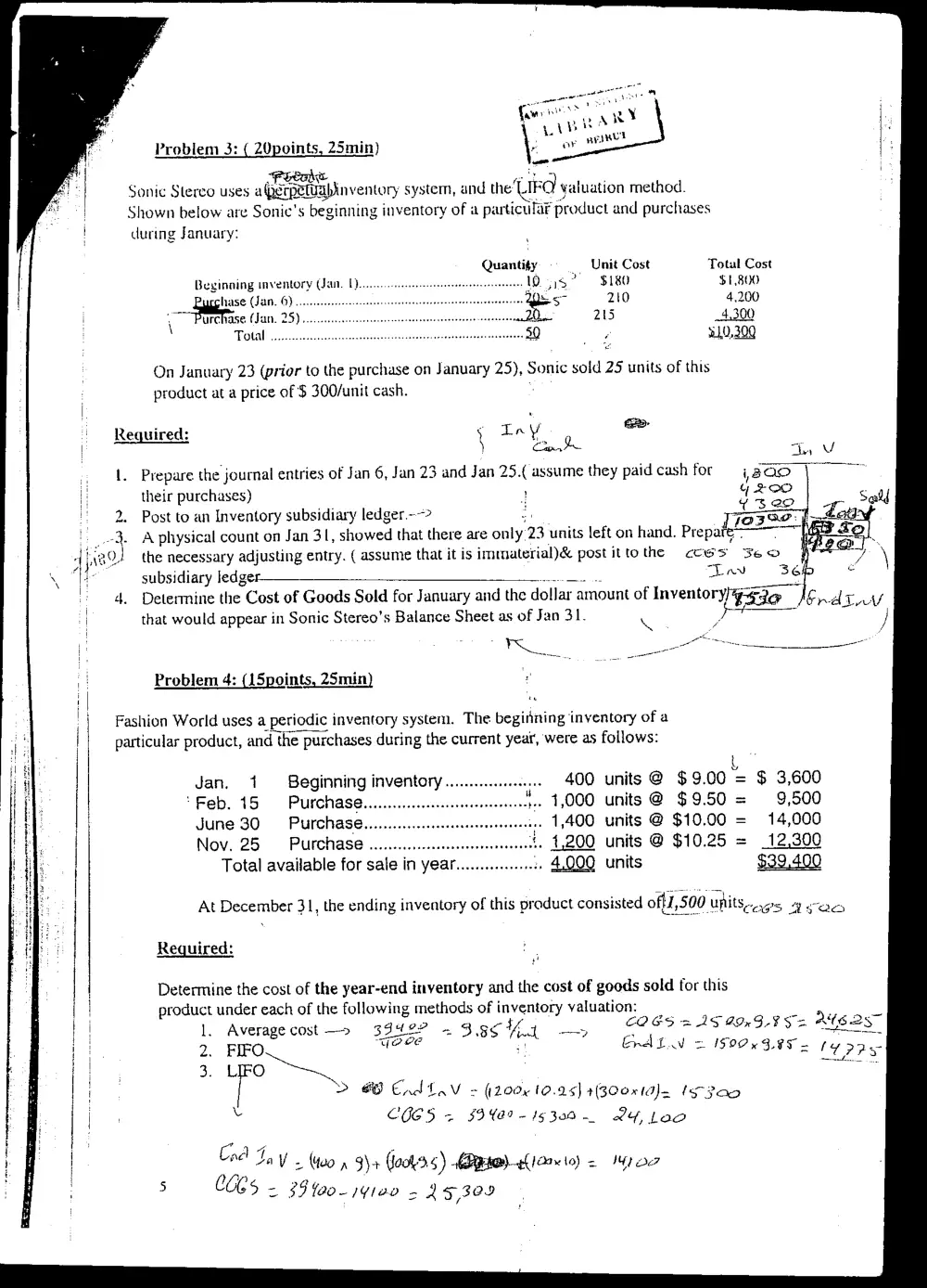 ACCT 210 Midterm, Spring 2003, page 5