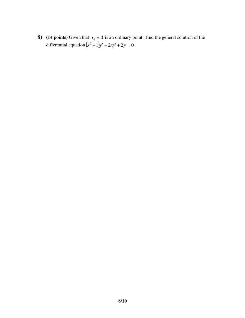 MAT 235 Final, Spring 2005, page 9