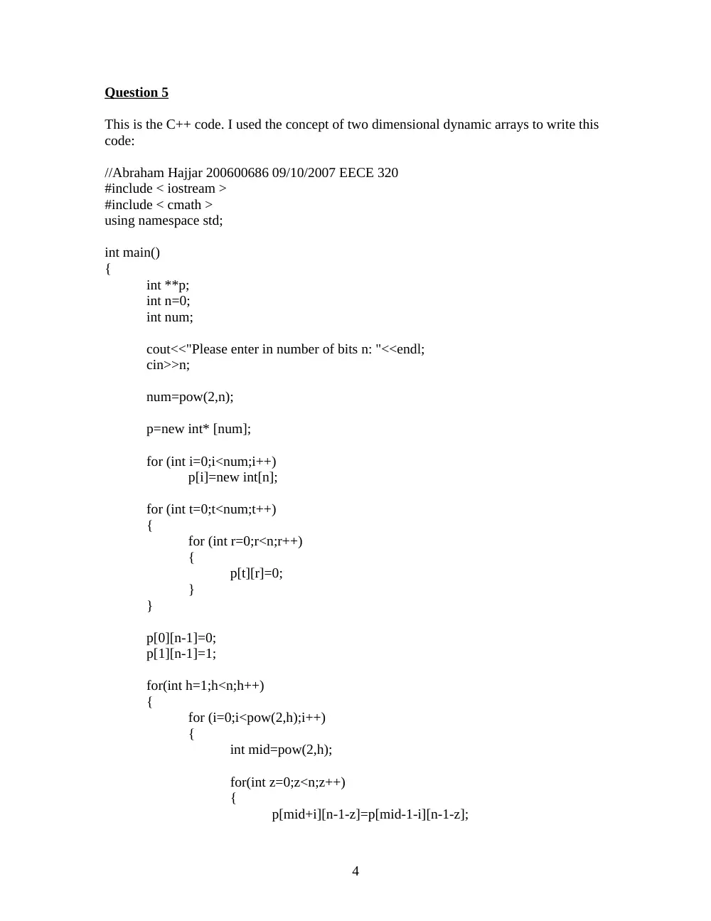 EECE 320 Homework, Spring 2008, page 5