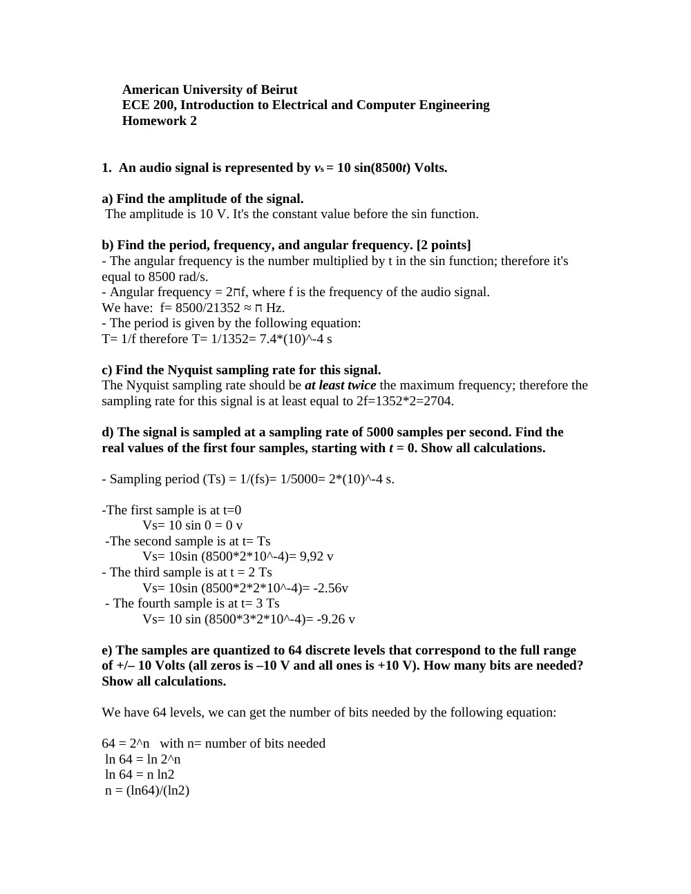 EECE 200 Homework, Spring 2008, page 1