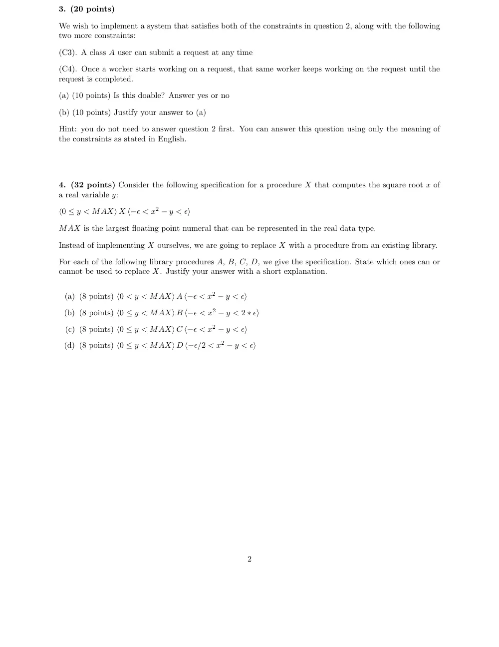CMPS 282 Final, Spring 2006, page 2