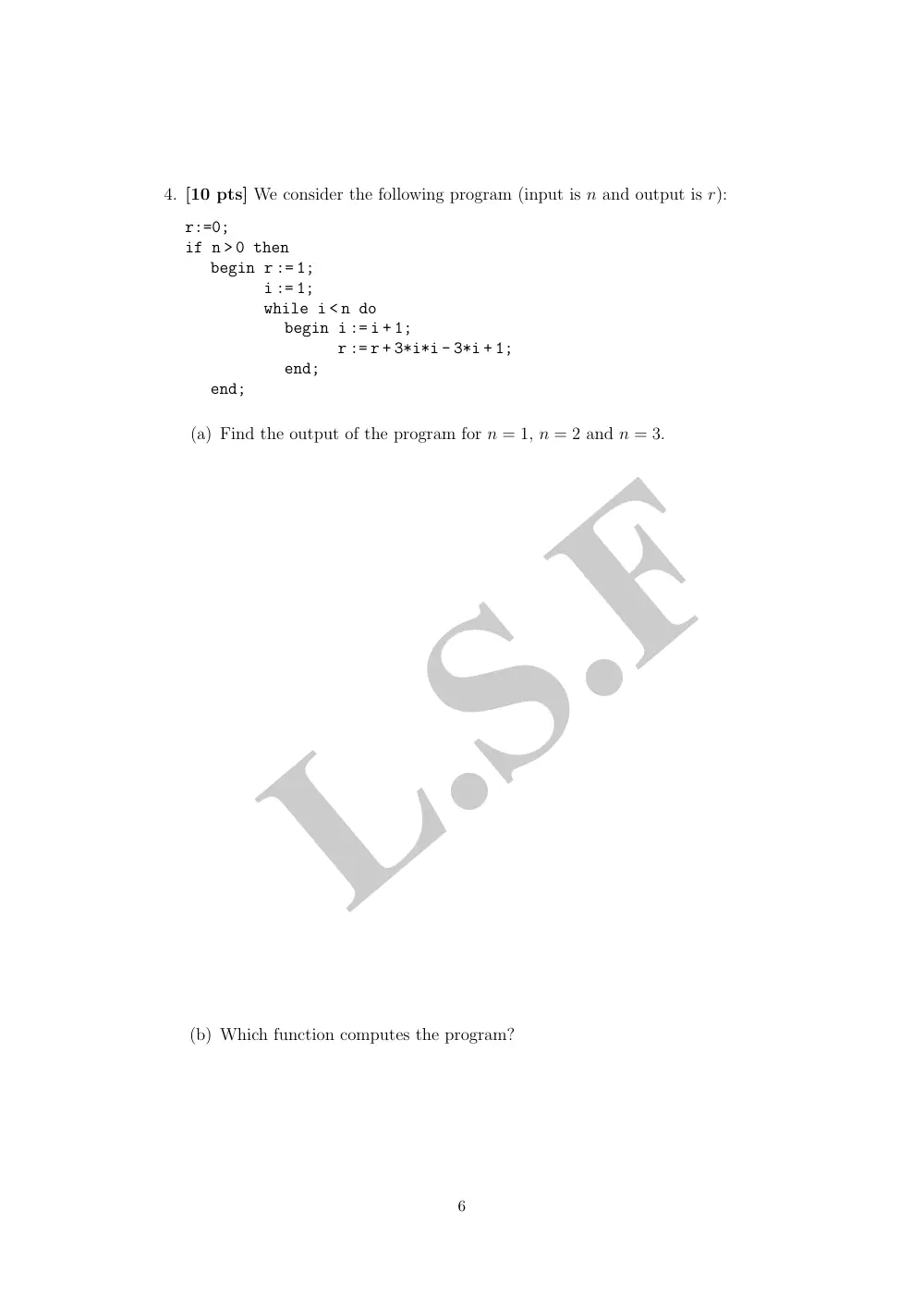 MTH 305 Final, Fall 2010, page 6