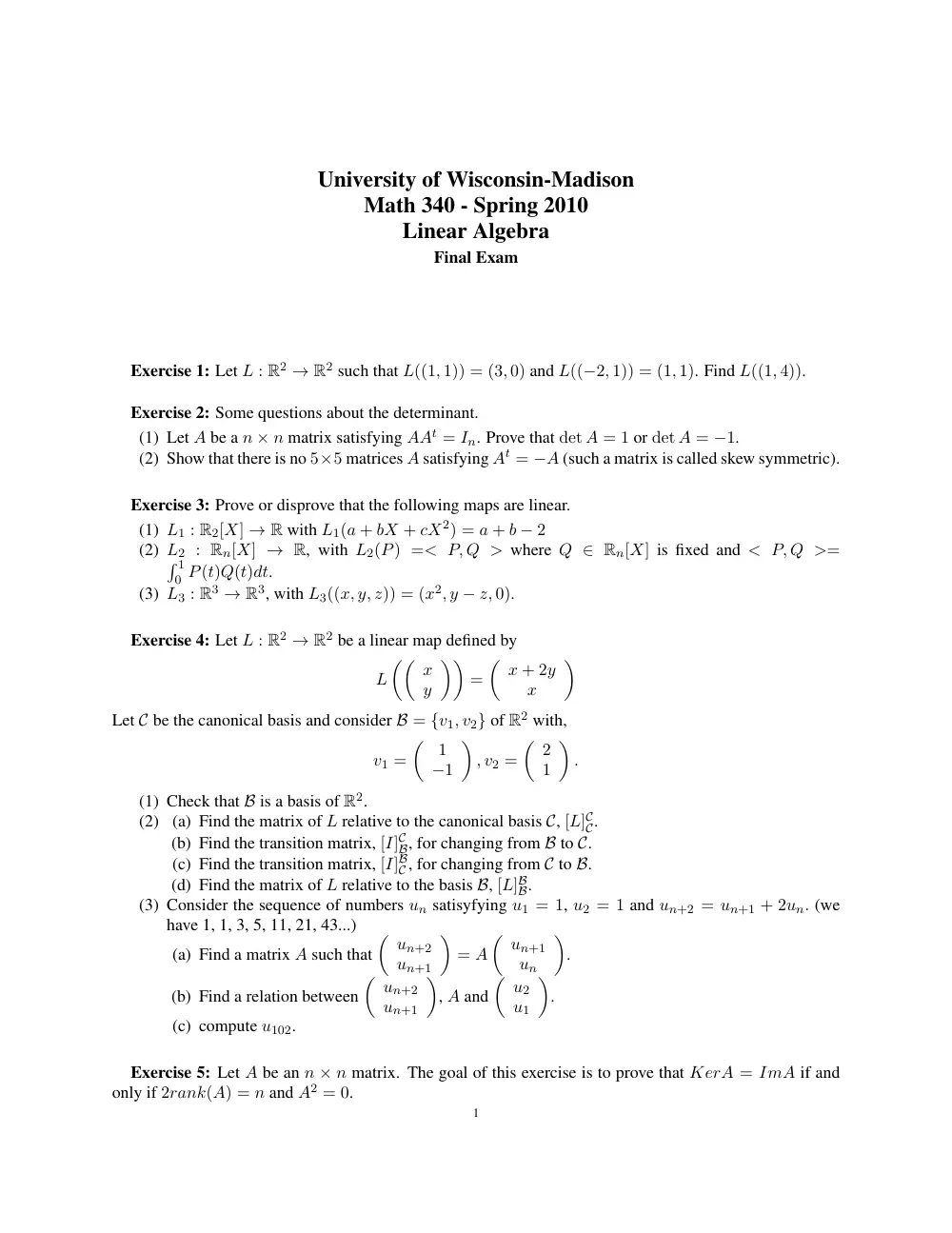 MATH 218 Final, Spring 2011, page 1