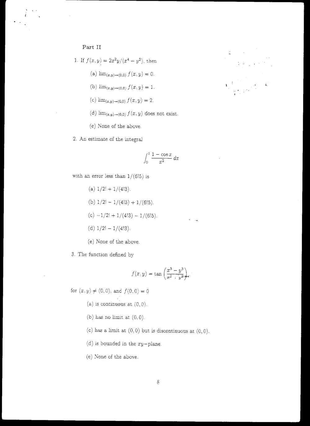 MATH 201 Final, Fall 2003, page 8