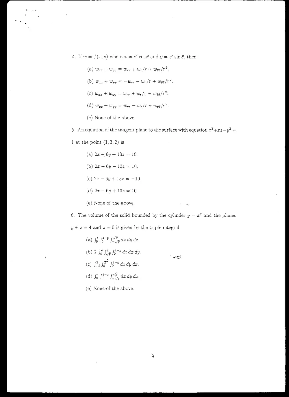 MATH 201 Final, Fall 2003, page 9