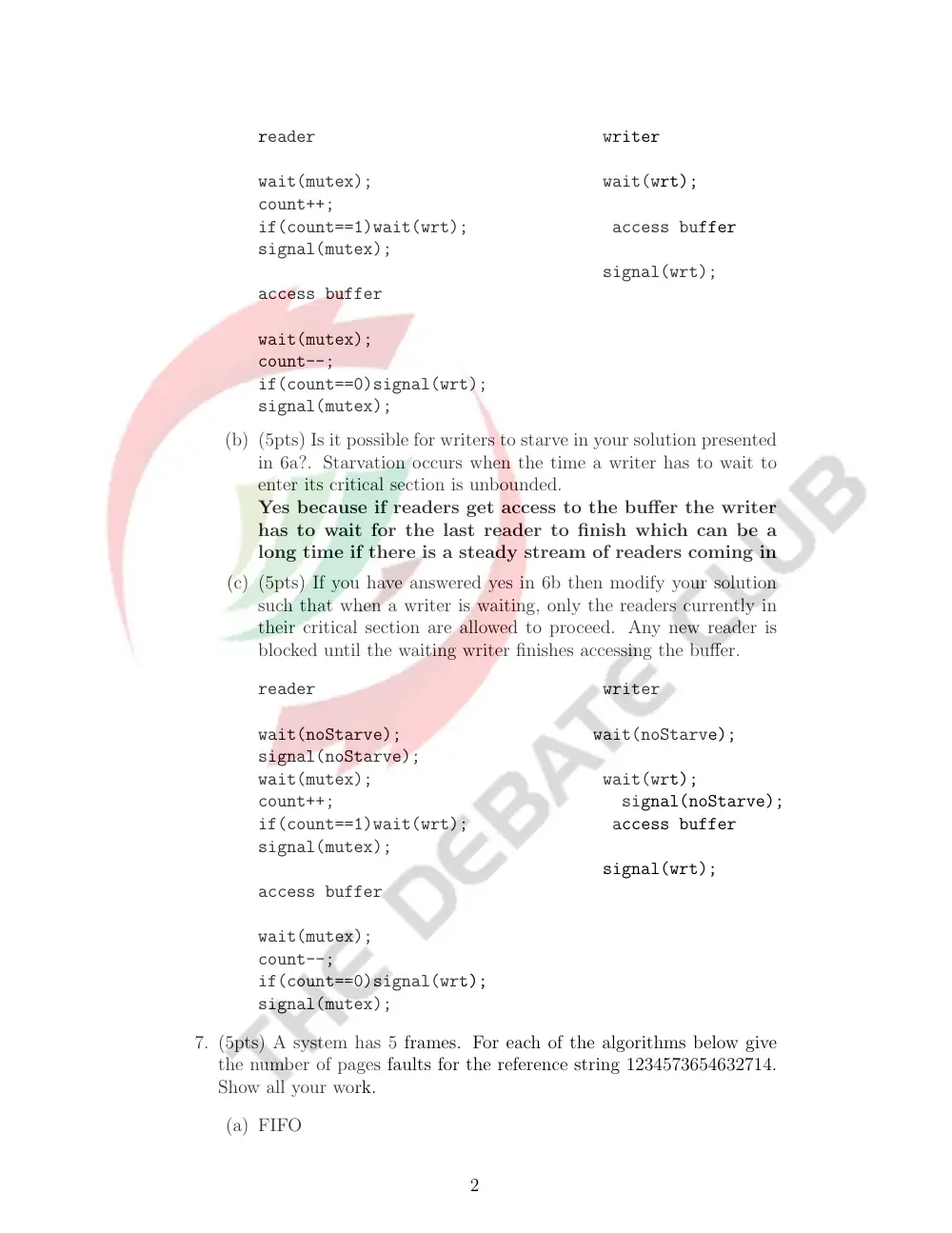 CSC 414 Final, Spring 2009, page 2