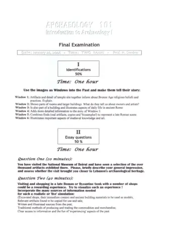 AROL 101 Final, Fall 2005, page 1