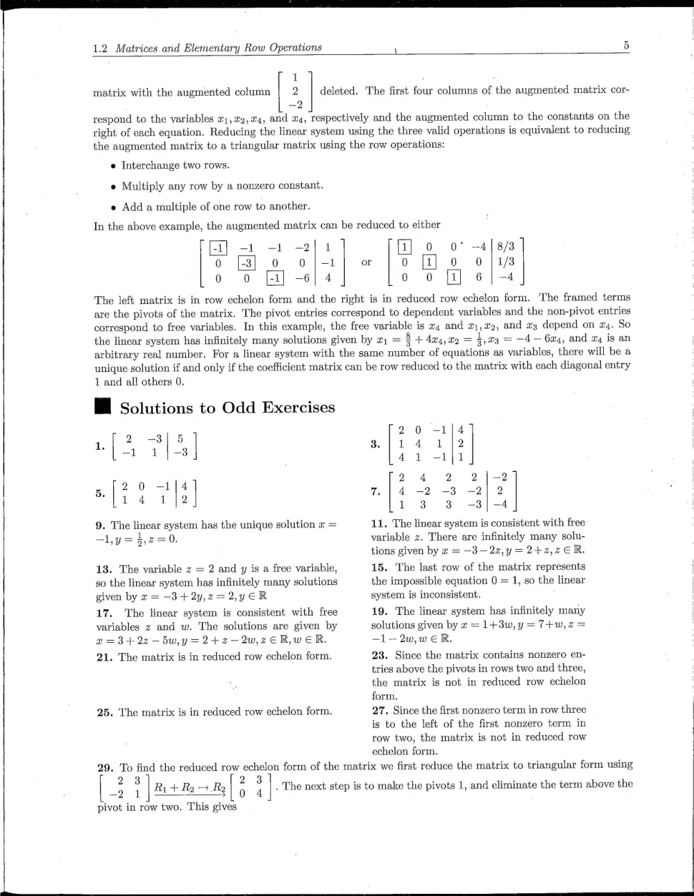 MATH 218 Problems Solution Manual Chapter 1.2, Fall 2011, page 1