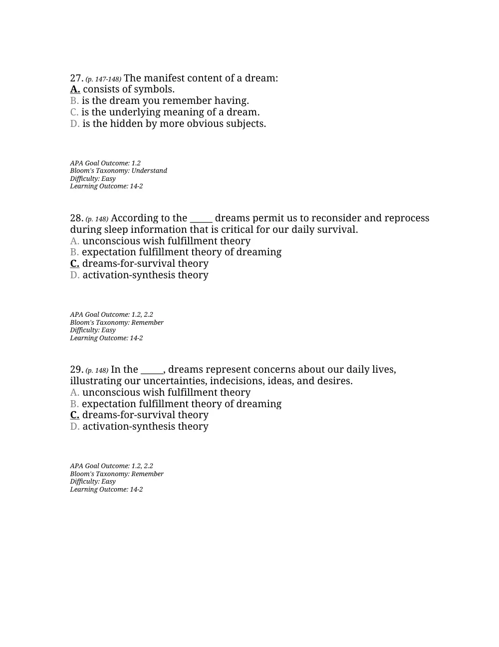 PSYC 201 Questions Chapter 5, Fall 2015, page 10