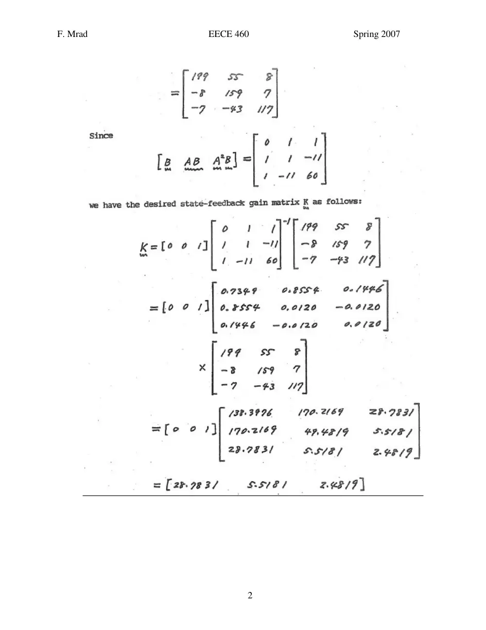 EECE 460 Homework, Spring 2007, page 2