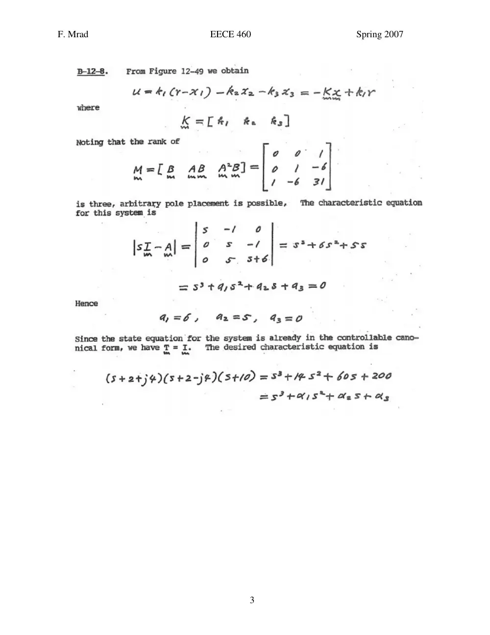 EECE 460 Homework, Spring 2007, page 3