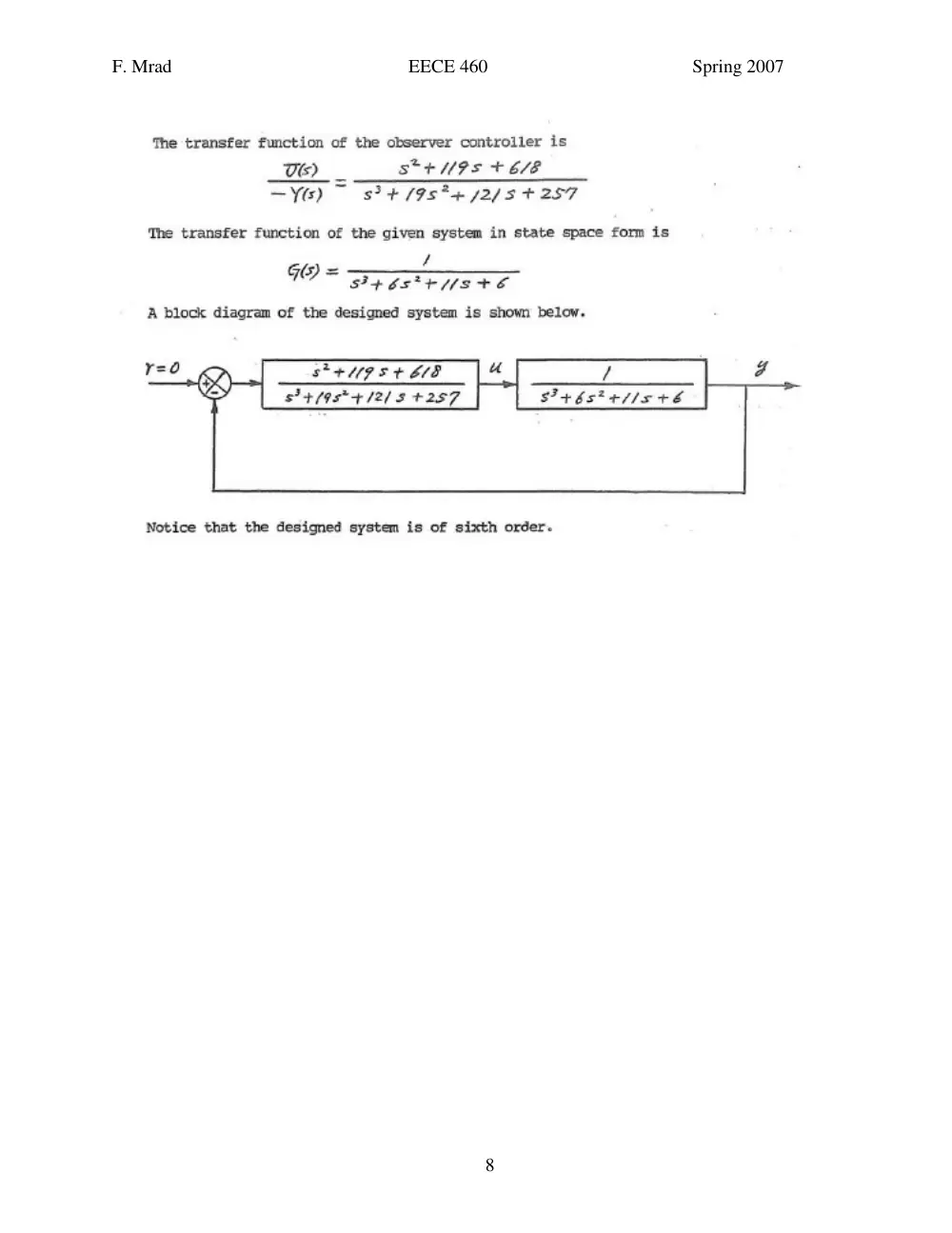 EECE 460 Homework, Spring 2007, page 8