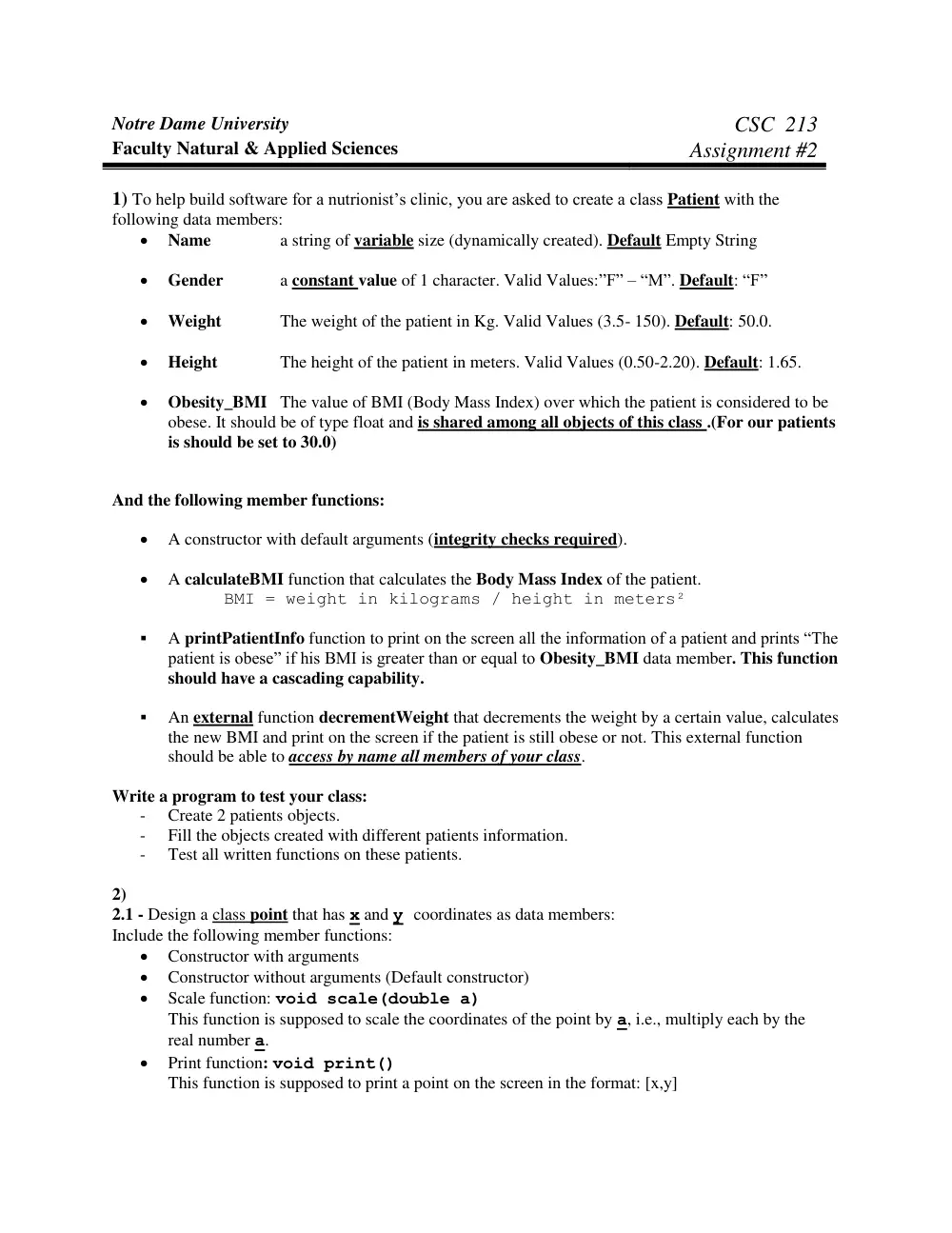 CSC 213 Problems Assignment 2, Fall 2012, page 1