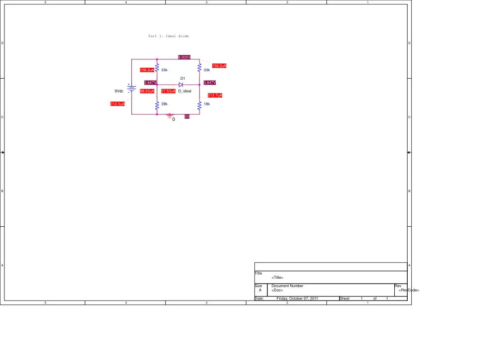 EECE 310 Homework PSpice CAD 1 Solution, Fall 2011, page 1