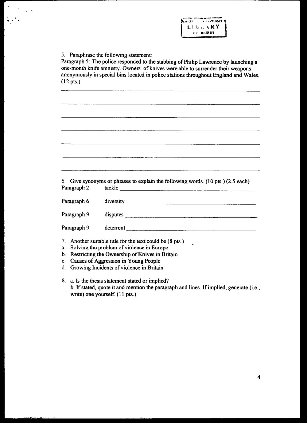 ENG 100 Final, Fall 2003, page 10