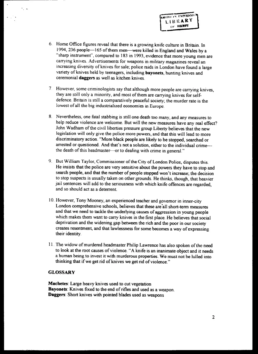 ENG 100 Final, Fall 2003, page 2