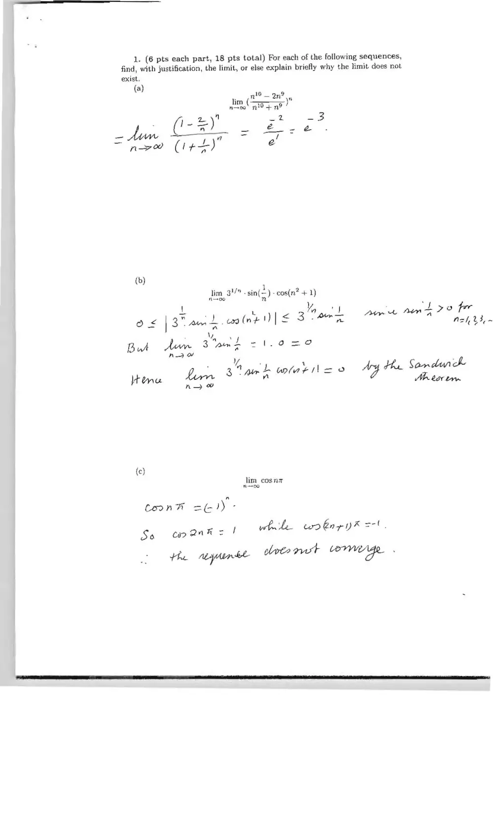 MATH 201 Exam 1 with Solution, Fall 2011, page 2