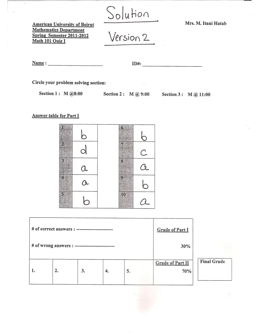 MATH 101 Exam 1, Spring 2012, page 1
