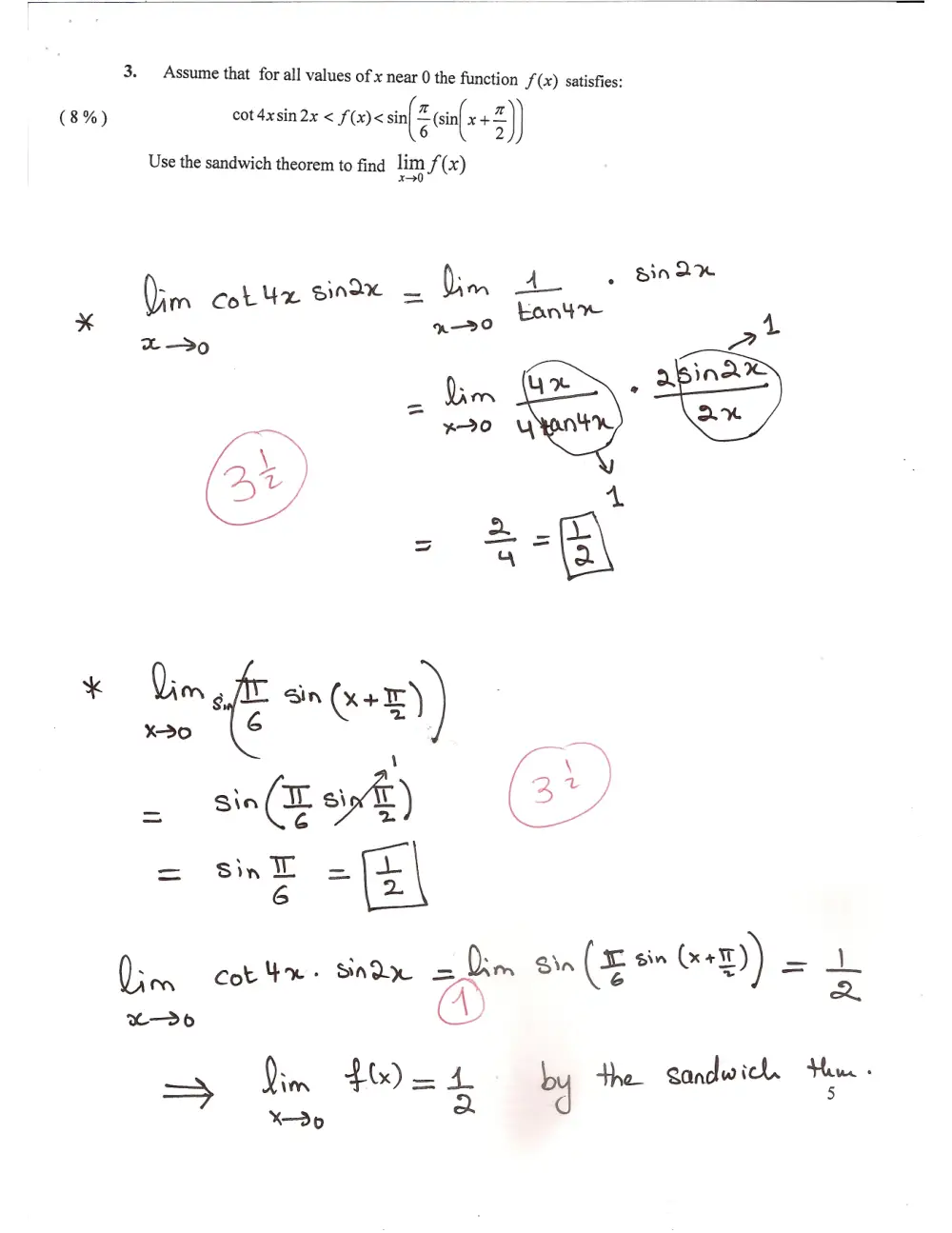 MATH 101 Exam 1, Spring 2012, page 6
