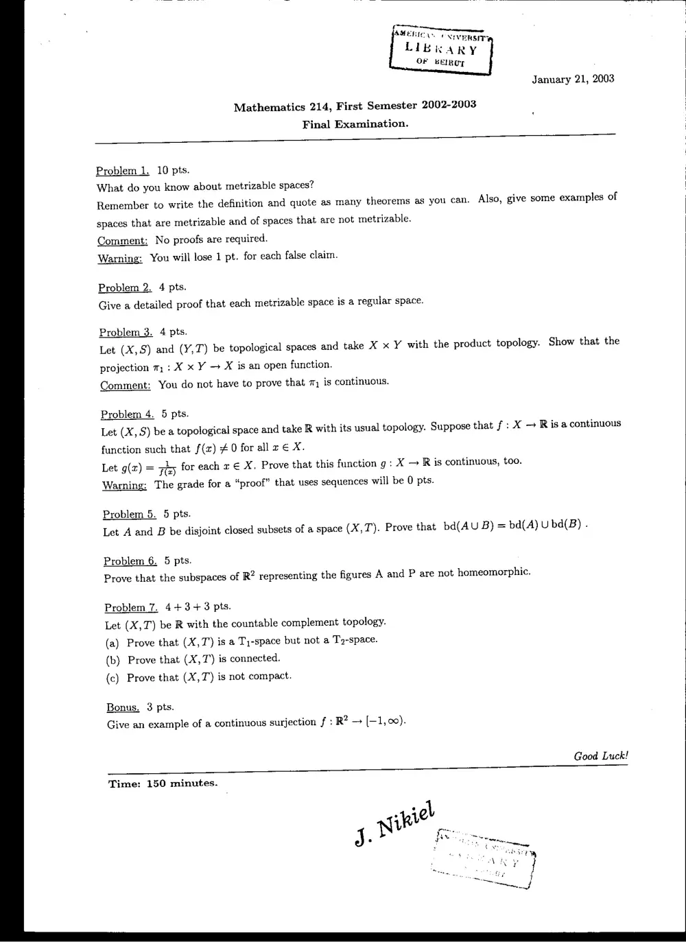 MATH 214 Final, Fall 2002, page 1