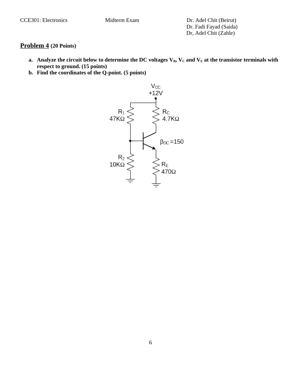 CCE 301 Midterm, Fall 2011, page 6