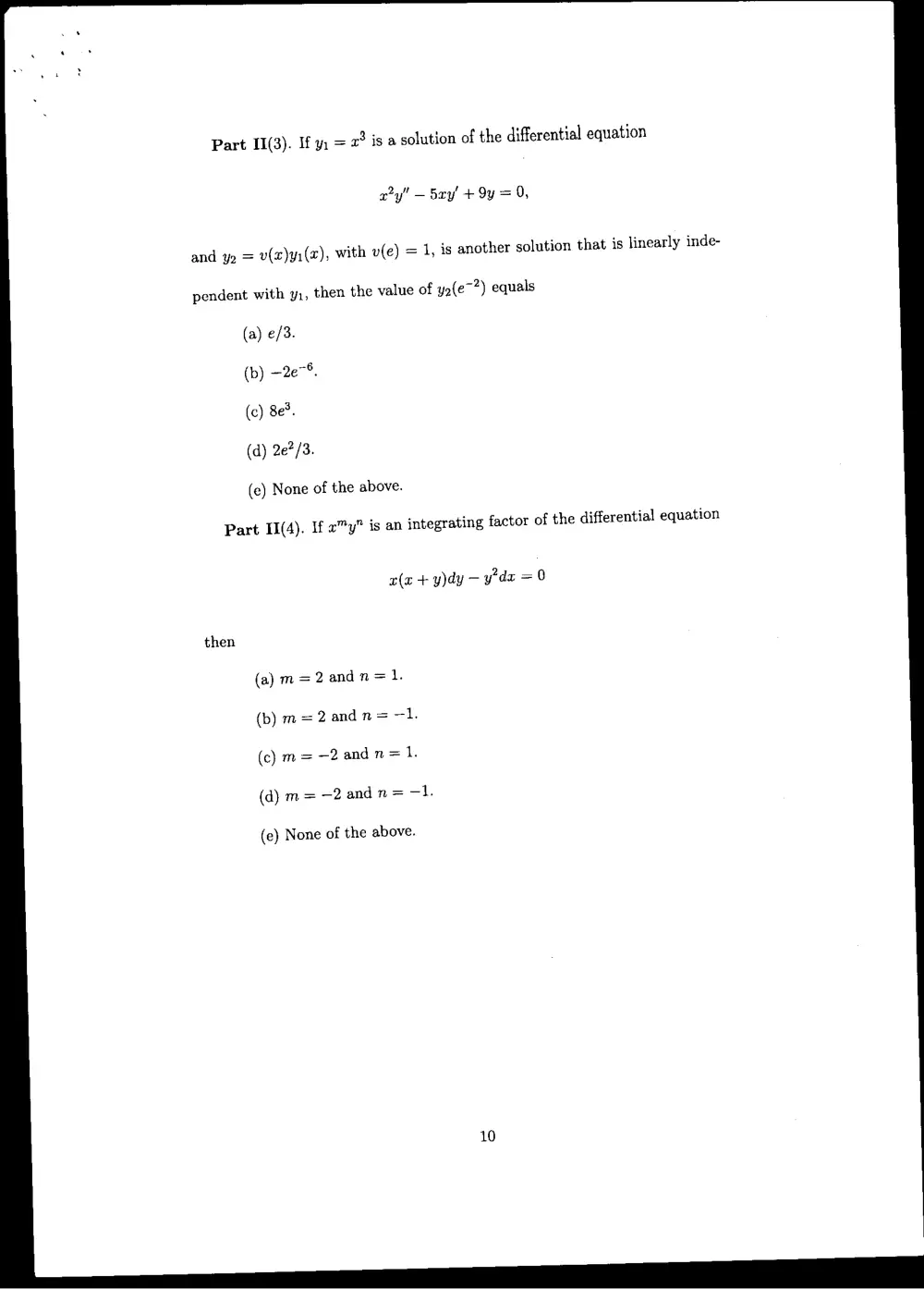 MATH 202 Final, Summer 1996, page 10