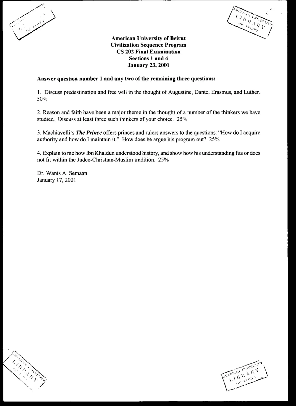 CVSP 202 Final, Fall 2000, page 1
