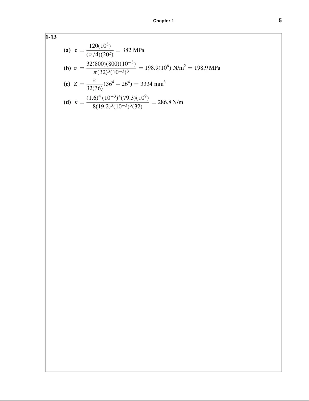 MECH 420 Problems Problem Chap 1, Fall 2012, page 5