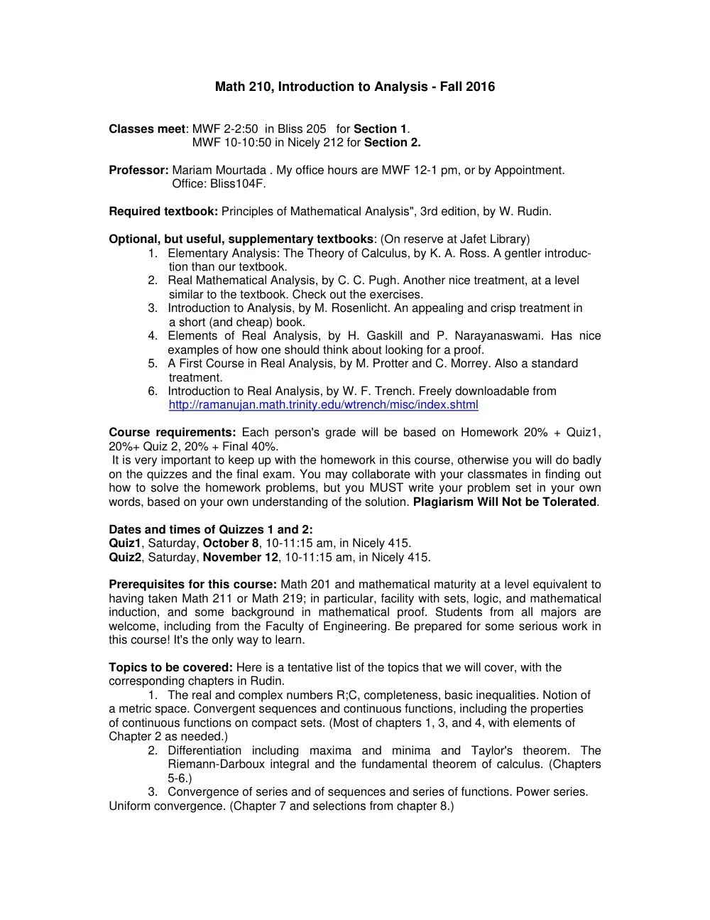MATH 210 Syllabus, Fall 2016, page 1