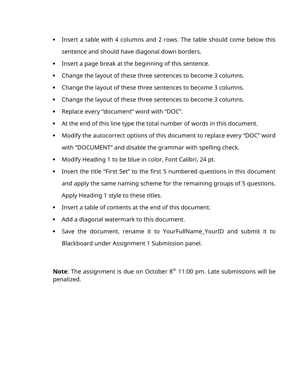 COE 201 Homework Assignment 1, Fall 2017, page 2